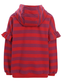 Looxs little capuchon sweater coral stripe 27