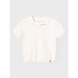 Lil' atelier gebreide polo johanno coconut milk 32