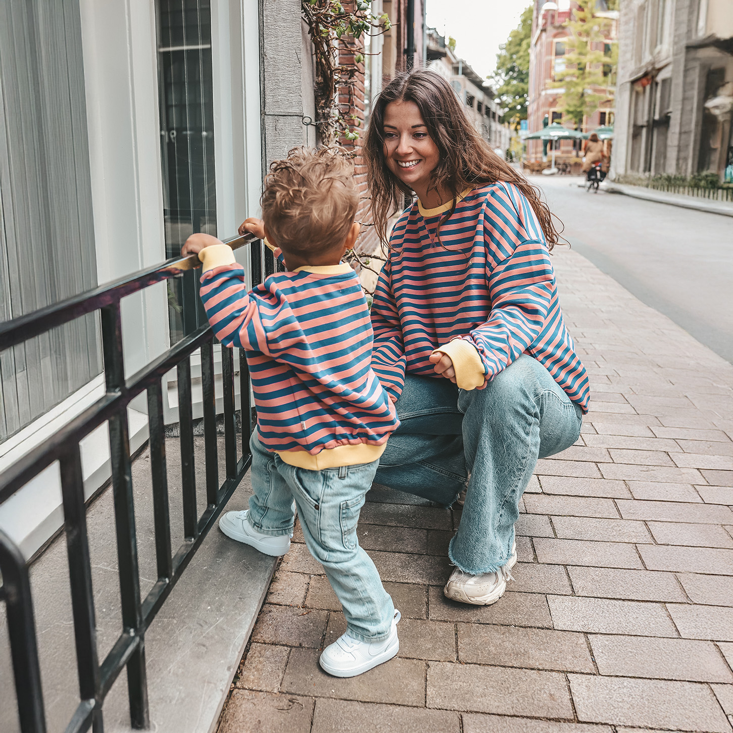 Your wishes mommy & me stripe sweater navy 47