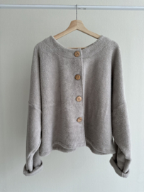 BADSTOF VEST DAMES KORT - SAND