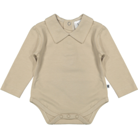 Klein polobody longsleeve oxford tan beige 220