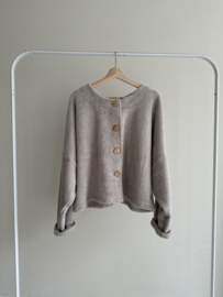 BADSTOF VEST DAMES KORT - SAND