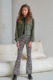 Flo flared print broek flore 114