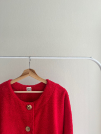 BADSTOF VEST DAMES LANG - RED