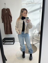 BADSTOF VEST DAMES KORT - SAND