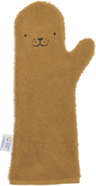 Shower glove caramel