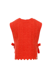 Looxs little gebreid gilet fluo orange 112