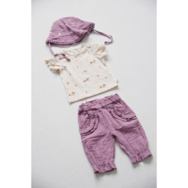 Feetje broek flower ranch violet 02