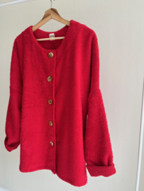 BADSTOF VEST DAMES LANG - RED