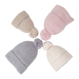 Lodger merino wollen muts beige 04