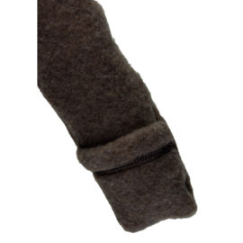 Mikk - line merino wollen baby jasje dark brown 07