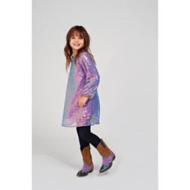Jubel glitter jurk lilac 125