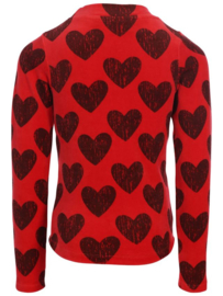 Looxs little shirt velvet heart 22
