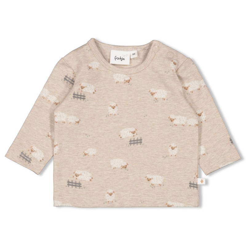 Feetje shirt taupe melange 103