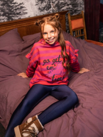 Looxs little capuchon sweater coral stripe 27