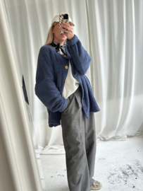 BADSTOF VEST DAMES LANG - JEANS