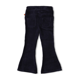 Jubel flared rib broek navy 107