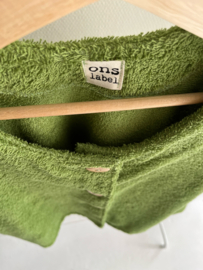 BADSTOF VEST DAMES KORT - APPEL GROEN
