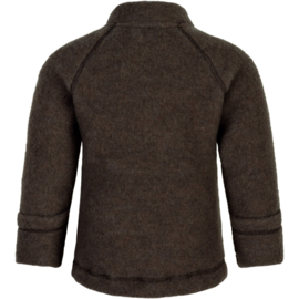Mikk - line merino wollen baby jasje dark brown 07