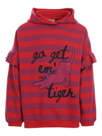 Looxs little capuchon sweater coral stripe 27