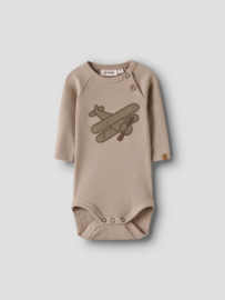 Lil' atelier baby romper halli oxford tan 28
