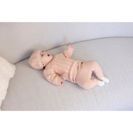 Feetje gebreid mutsje pink 131