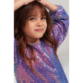 Jubel glitter jurk lilac 125