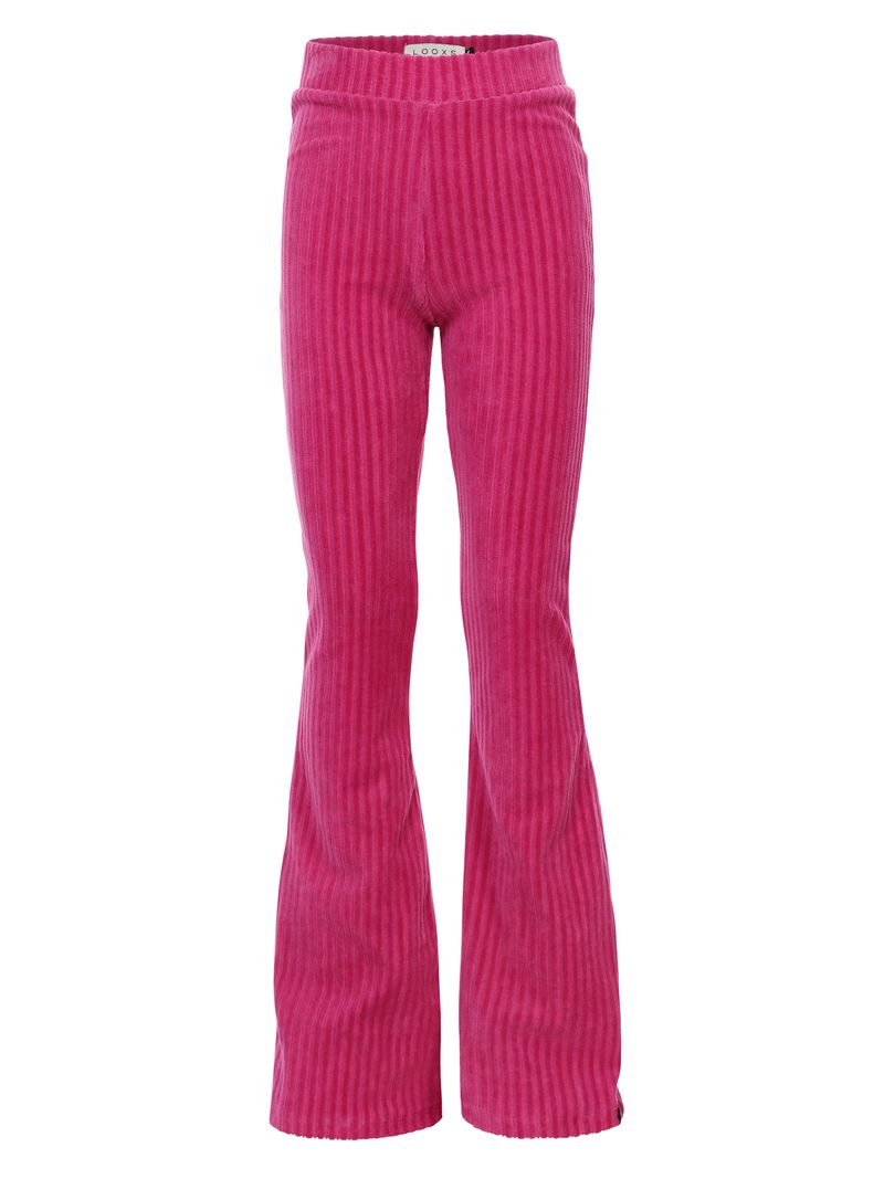 Looxs little flared rib broek pink 59