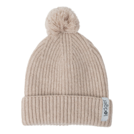 Lodger merino wollen muts beige 04