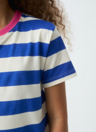 Compania fantastica streep shirt blauw wit 21