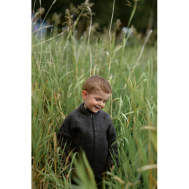 Mikk - line merino wollen baby jasje dark brown 07