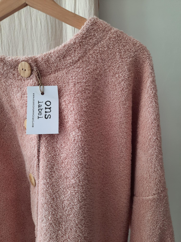 BADSTOF VEST DAMES KORT NUDE