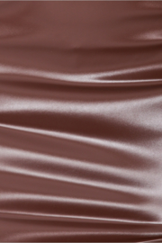Faux Leather Skirt Chocolate Brown