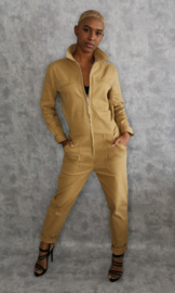 Zoey Camel Denim Jumpsuit