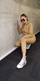 Zoey Camel Denim Jumpsuit