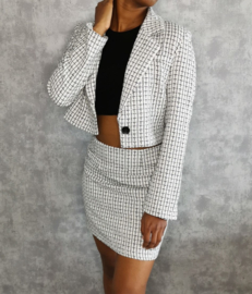 Heidi Tweed blazer and skirt co-ord set