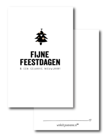 Minikaartje | Fijne feestdagen & gelukkig nieuwjaar  | per 5 stuks