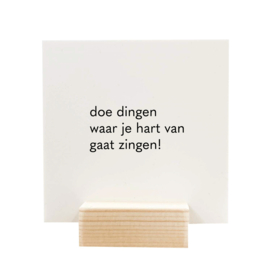 Quote blockie | Hart zingen