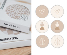 Onderzetters | Set 6 | In giftbox