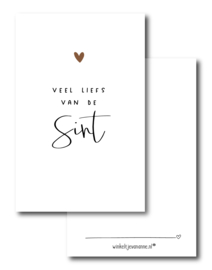 Minikaartje | Veel liefs van de sint | per 5 stuks