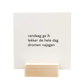 Quote blockie | Dromen najagen | Wit