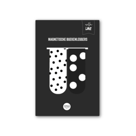 Magnetische boekenleggers | Dots | Set van twee