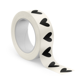 Masking tape | Big hearts on white | 10 stuks