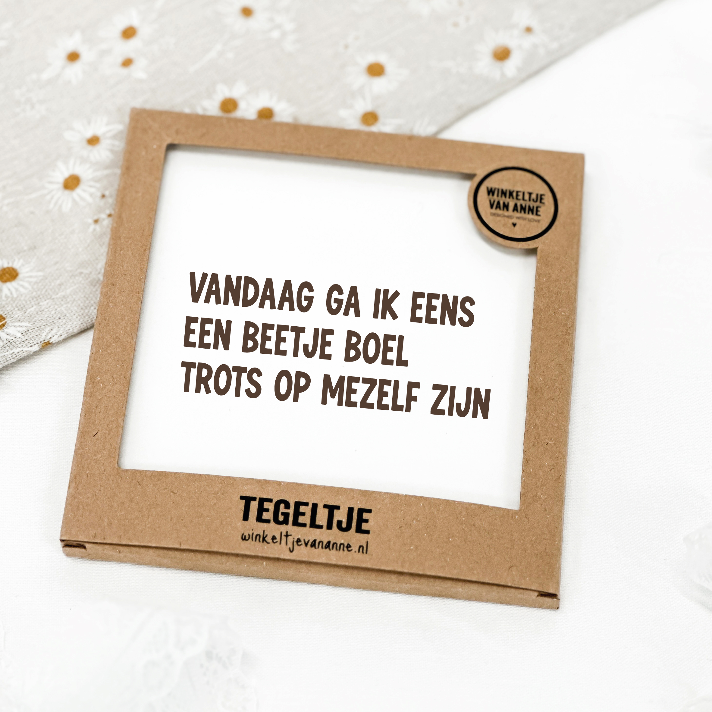 Tegeltje op Forex | In geschenkverpakking | Trots op mezelf