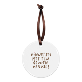 Kersthanger | Dinnetjes met een gouden randje