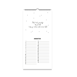 Verjaardagskalender | Taart & Chocola | Hartjes variant