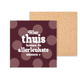 Kleurrijk tegeltje | Allerleukste mensen |  Burgundy | 11 CM