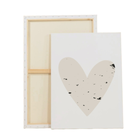 Print op canvas | 2 stuks | Brushed heart