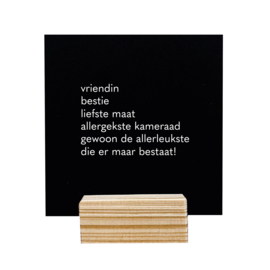 Quote blockie | Vriendin bestie maat  | Zwart