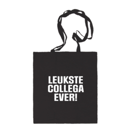 Katoenen tas | Leukste collega | Zwart